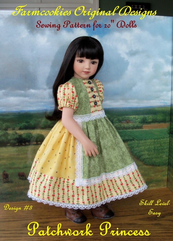 PRINTED SEWING PATTERN for 20" Maru & Friends or 18" American Girl Dolls / Patchwork Princess