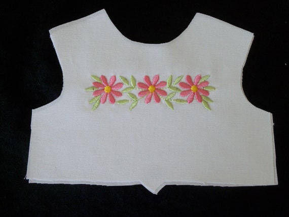18 Inch size / Farmcookies Embroidered Summer Bodice Front / Lining Included / Sewing for 18" American Girl Doll Clothes
