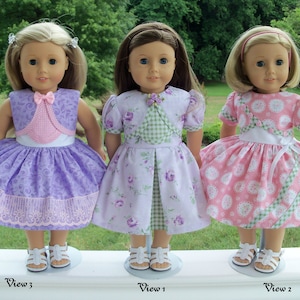 18&quot; Doll Clothes Sewing Pattern: Vintage Charm 1950s Dresses (PDF Download)