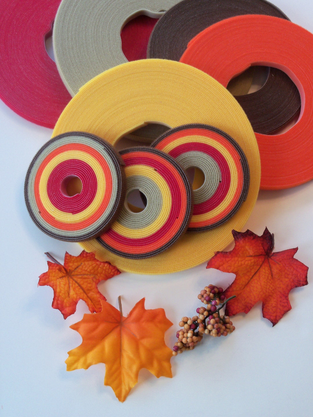 5 Yards EXTRA Thin Velcro®brand Sewon Hook & Loop / Autumn Pack of Ultra Thin Doll Clothes