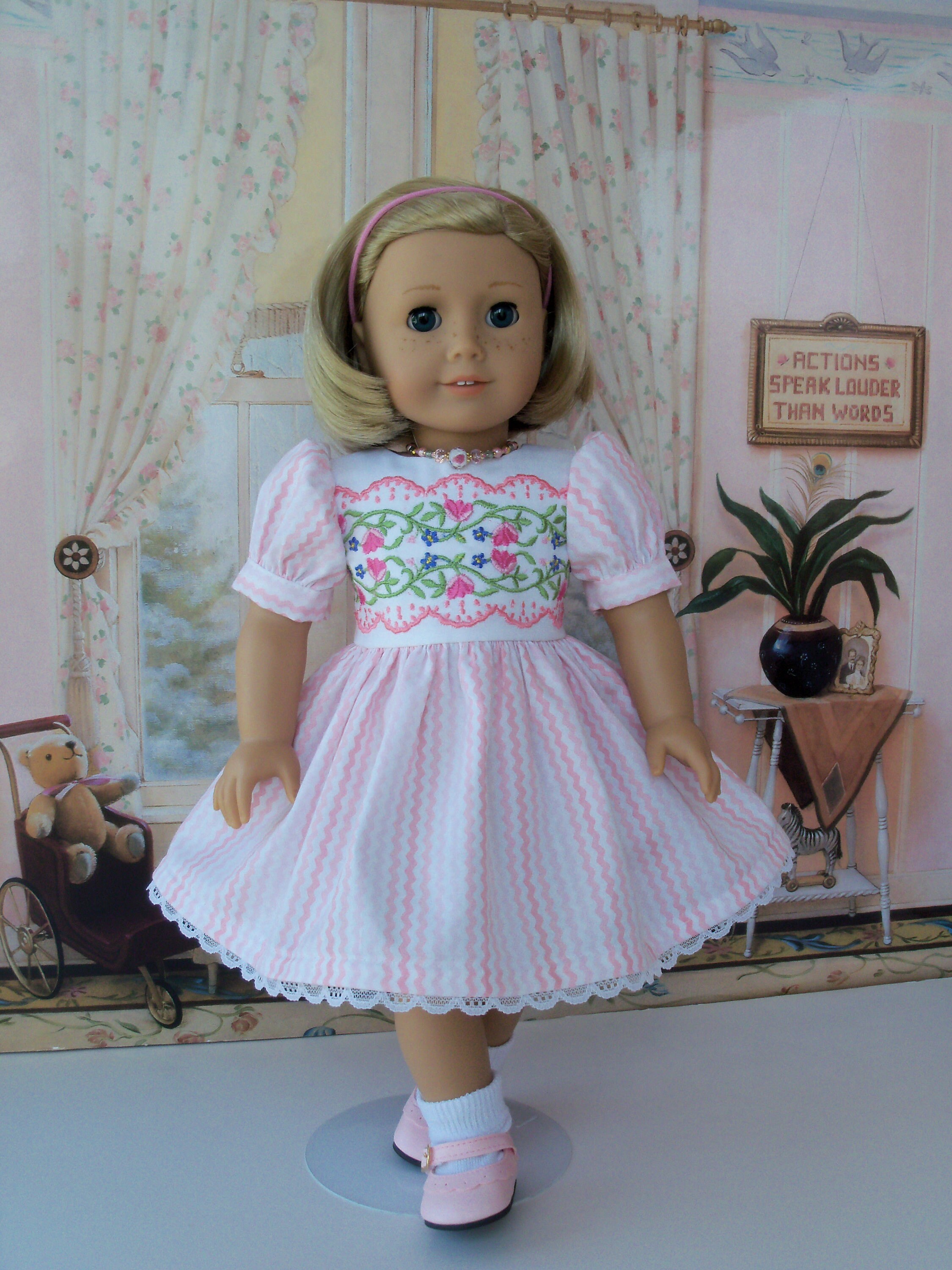 Tan Scalloped Dress Shoes fits 18 inch American Girl Doll Clothes