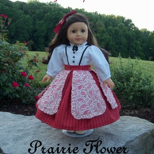 PDF Sewng Pattern - Prairie Flower-  Historical Sewing Pattern Fits American Girl® or Other 18&quot;  Dolls
