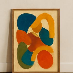 Abstract Geometric Art Print: Modern Minimalist Home Decor (Digital Download