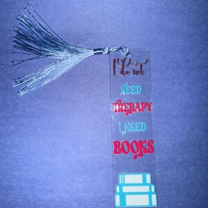 Acrylic bookmark with tassel