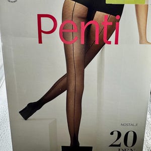 Collant Penti Black 20 denari con cucitura posteriore Nostalgia