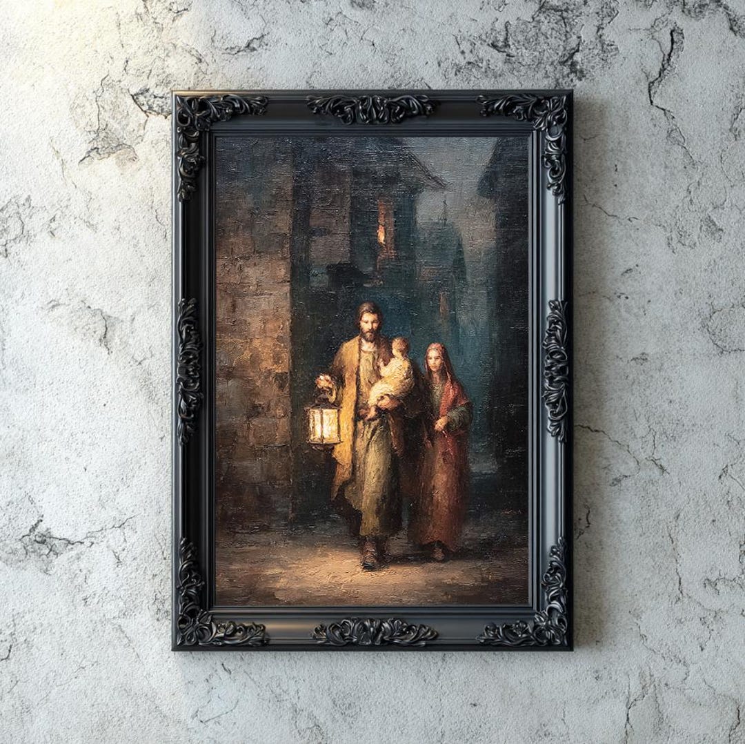 Christian Wall Art Printable, Holy Family Religious Digital Artwork ...