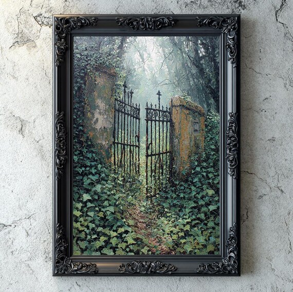 Gothic Haunted Gate Digitales Kunstwerk, Dunkles Wald lgemlde, Efeu Wand  kunst druckbar, Dark Academia Dekor, Darkness Forest, Darkness Gothic -  Etsy sterreich