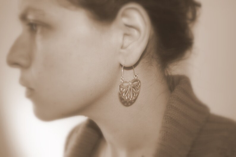 Silver Hoop Earrings Flower Shaped, Flower Hoops, Silver Hoops, Silver