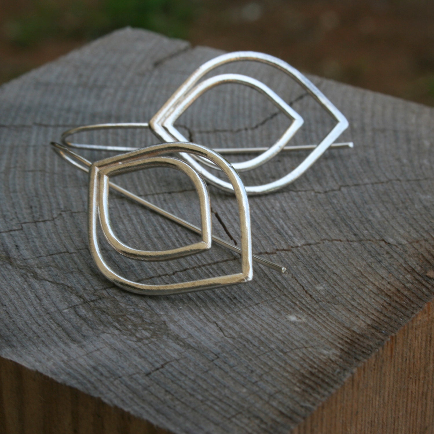 Sterling Silver Leaf Dangle Earrings Silver Long Earrings Etsy