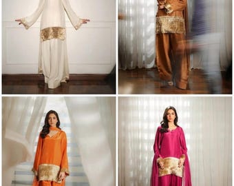 Designer made To Measure Farshi Suit Salwar Heavy Pakistani Farshi Suit Ready To Wear farsi Salwar kameez Wedding/Party Wear Farshi Dress