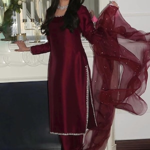 Designer made To Measure Salwar Suit Churidar Pajama Sets Pakistani Salwar Kameez Wedding Wear Heavy Kurta Palazzo Set Ready To Wear Dress