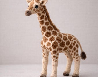 Realistische Giraffe Häkelanleitung PDF • Stehende Giraffe Amigurumi • Safari Tier Häkelanleitung • Große Giraffe Plüschtier