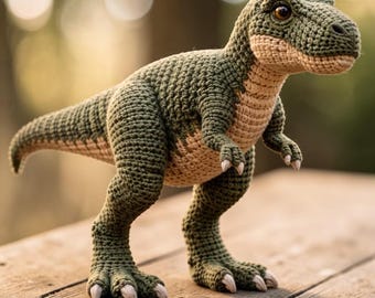Realistic T-Rex Crochet Pattern PDF, Large 26 Inch Dinosaur Amigurumi, Museum Display Tyrannosaurus Rex Tutorial, Advanced Crochet Pattern