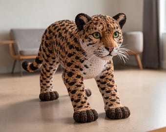 Realistic Panther Crochet Pattern – Lifelike Amigurumi Big Cat Tutorial (PDF)