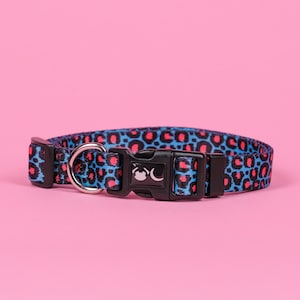 Willow Designer Dog Collar - Durable Pet Neckband, Adjustable Sizes, Premium Hardware, Comfortable Animal Print Design | Neon Moon