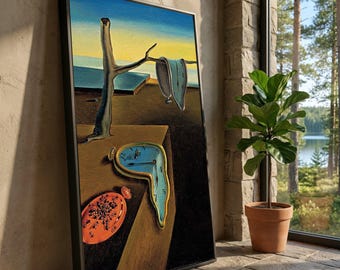Alonline Art - War Woman Melting Clock Telephone Face By Salvador Dali | Print On Fine Art Photo Paper Poster (Rolled) | 18"x12" - 46x30cm | Set Of 6 Lot
