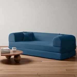 Modern Minimalist Foam Sofa – Washable Floor Couch with Removable Covers for Living Room, Lounge, Gaming or Guest Room
