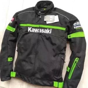 Kawasaki Motorcycle Motorbike Riding Jacket Mesh Fabric Bikers Summer Jacket
