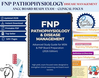Guía de estudio de Fisiopatología FNP 2026 / Examen de Enfermería Profesional (MSN) (PDF con hipervínculos)