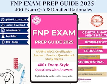 Preguntas de práctica para el examen FNP: Preparación para ANCC y AANP 2025 (Descarga digital)
