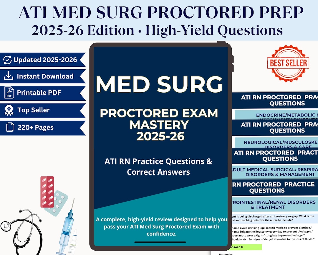 ATI RN Med Surg Exam Prep 2025-2026 – Q&A, Study Guide (PDF Download ...