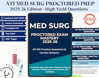 Preparación para el examen ATI RN Med Surg 2025-2026: Preguntas y respuestas, Guía de estudio (Descarga en PDF)