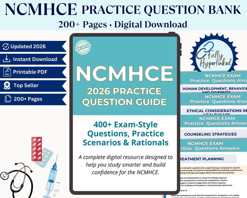 NCMHCE Study Guide 2025 | Practice Questions, Answers & Explanations