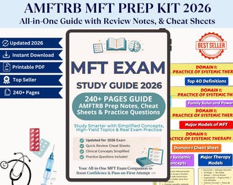 Guía de estudio para el examen MFT 2026 / Apuntes de preparación AMFTRB, hojas de trucos y preguntas de práctica en PDF
