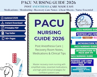 PACU Nursing Guide 2026 | Post Anesthesia Care Study Notes (PDF Download)