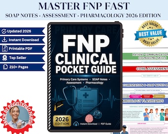 FNP Clinical Pocket Guide 2026 | Primary Care Systems, SOAP Notes, Assessment & Pharmacology (PDF)
