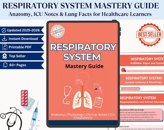 Respiratory System Study Guide: Anatomy, Physiology, ICU Notes (PDF Download)