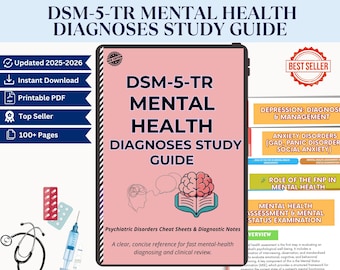 Guía de diagnósticos de salud mental del DSM-5-TR, fichas de referencia (PDF)