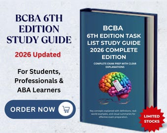 BCBA 6th Edition Task List Study Guide | Complete Exam Prep (Digital Download)