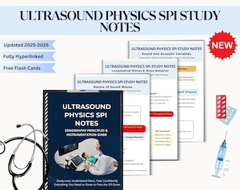 Guía de estudio para el examen SPI de Física del Ultrasonido: Apuntes de repaso de sonografía