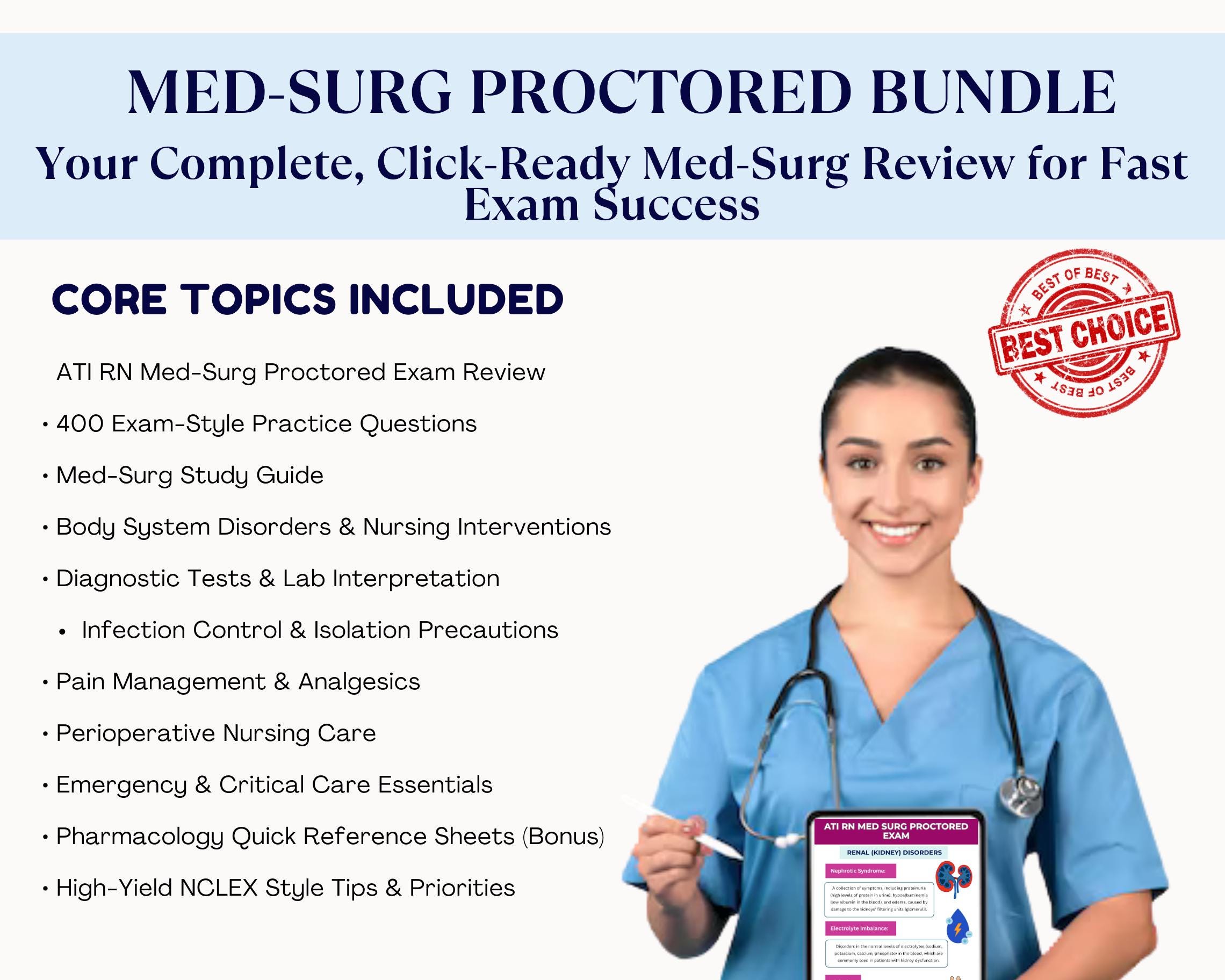 ATI RN Med-surg Exam Bundle 2026 – 400 Questions + Quick Reference ...