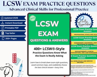 Guía de preparación para el examen de Trabajo Social / Guía de estudio para Consejería y Salud Mental (Descarga digital)