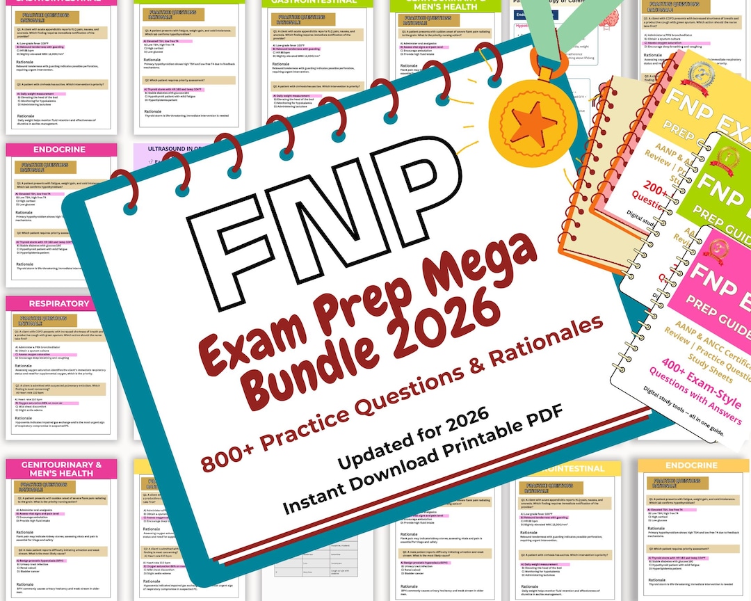 FNP Exam Practice Questions 2026 | ANCC & AANP Review (digital Download ...