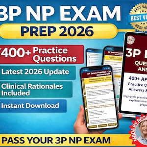 3P NP Exam Practice Questions & Answers | Nurse Practitioner Study Guide (Digital Download)