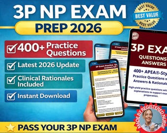 Preguntas y respuestas de práctica del examen 3P NP / Guía de estudio para enfermeros profesionales (descarga digital)