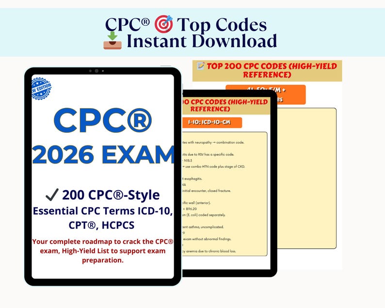 CPC® 2026 Study Guide, AAPC Exam Prep, Practice Questions Cheat Sheet ...