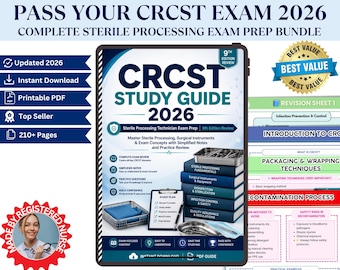 CRCST Study Guide 2026 | Sterile Processing Technician Exam Prep, CBSPD (PDF Download)