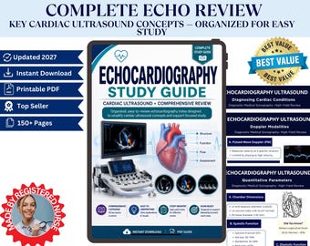 Echocardiography Study Guide | Cardiac Ultrasound Notes | Echo Exam Prep | PDF