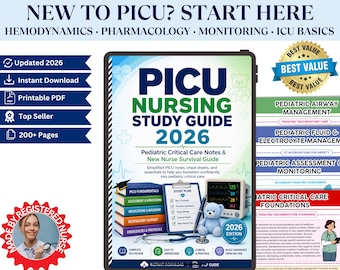 PICU Nursing Study Guide 2026 | Pediatric Critical Care Notes (PDF Download