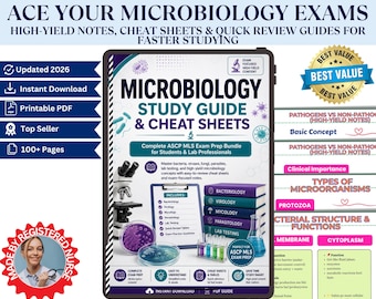 Microbiology Study Guide | MLS Board Exam Prep + Cheat Sheets