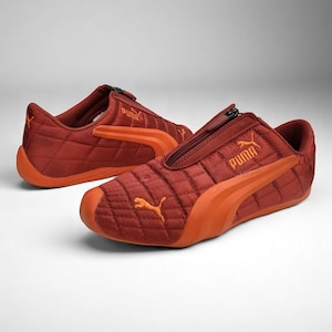 Vintage Puma Circat Trainers Red Orange UK 5 Rare Sneakers Y2K Archival Japan