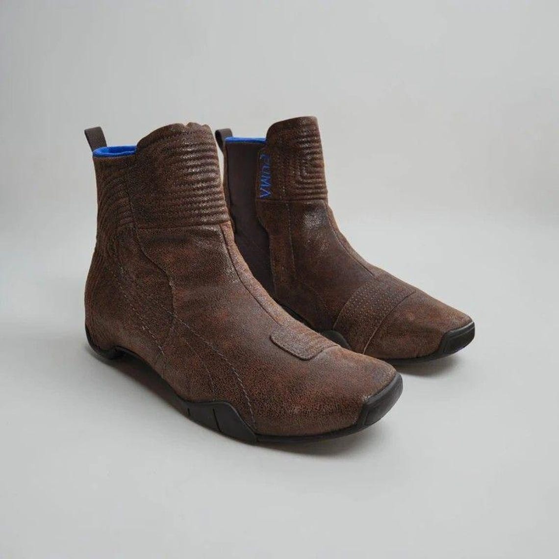 Brown Puma Ankle Boots Leather Vintage Y2K UK 5, foto 2 di 5