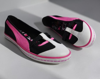 Vintage Puma Ballet Flats Pumps Ballerinas Pink UK 5