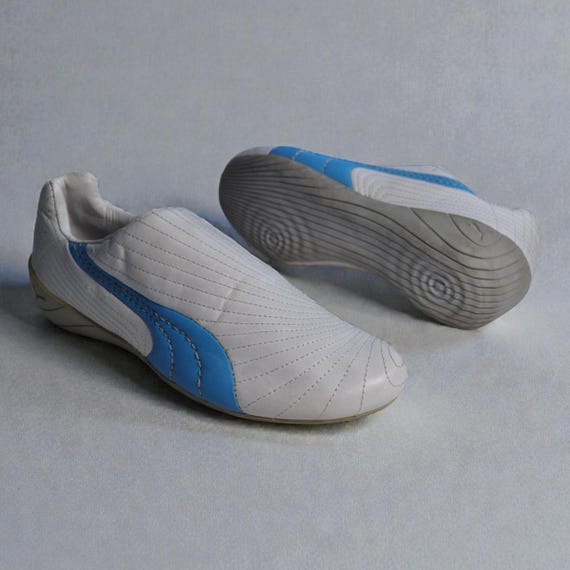 Puma Sokuto Vintage Y2K Archive Trainers White Turquoise UK 5