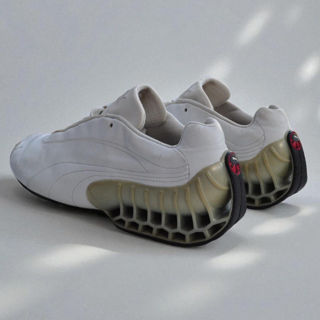 Puma Structure Cat Vintage Y2K Archive Trainers White Leather UK