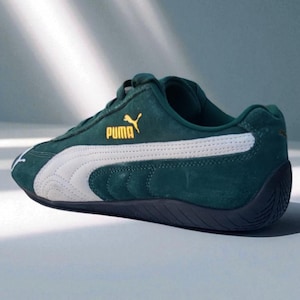 Puma Speedcat OG Trainers Green Suede UK 6.5 Y2K Style Sneakers